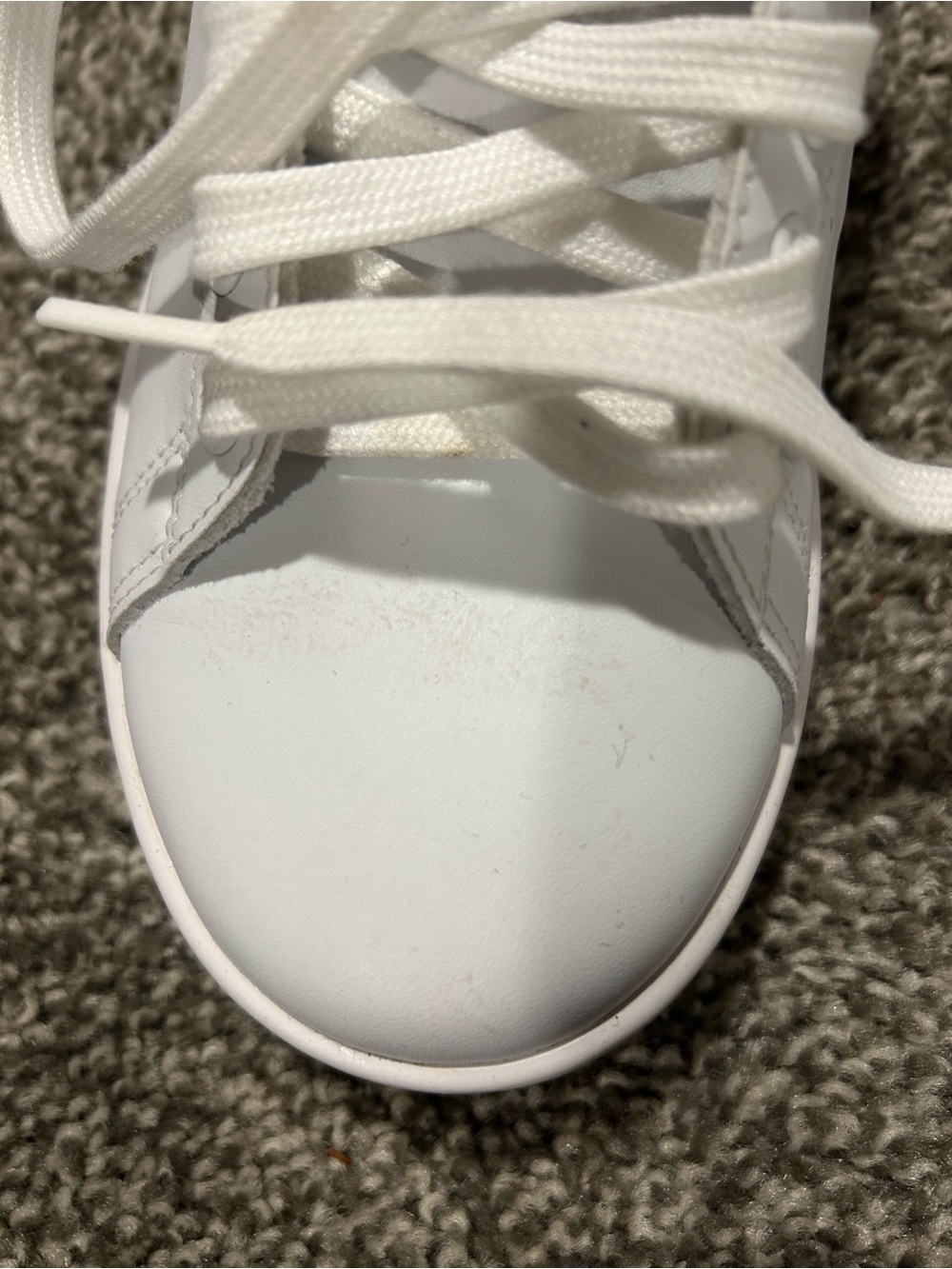 adidas White Sneakers with Navy Heel Tab - Women's Stan Smith collab - Picture 3 of 9